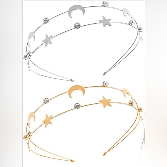 Accessories - Gold and Silver Celestial Headbands
2 pieces total